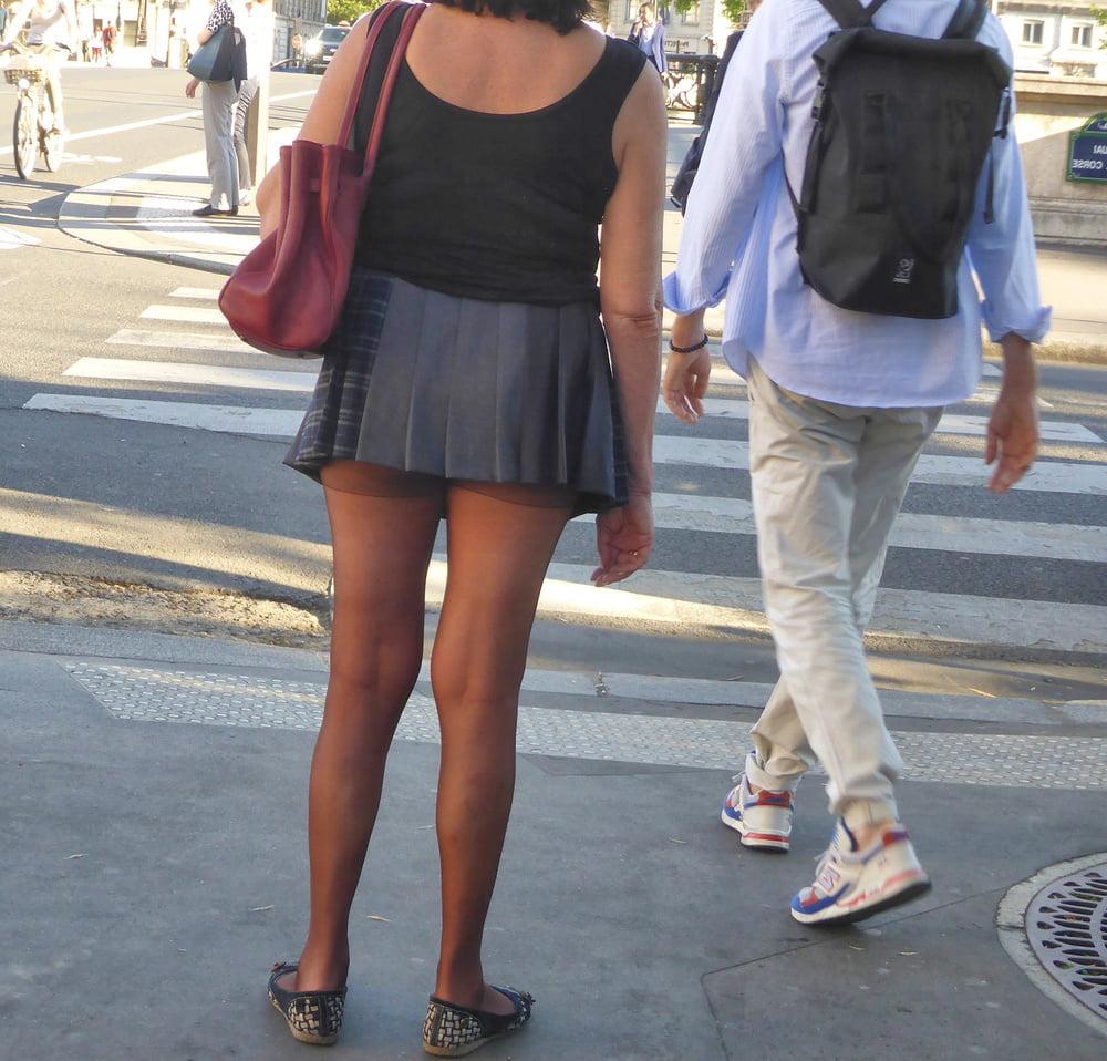 16P Slut wife in miniskirt
