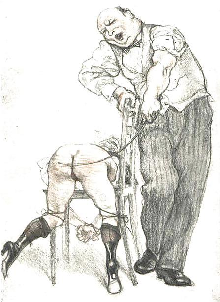 25P Thematic Drawn Porn Art 6 - Spanking (2)