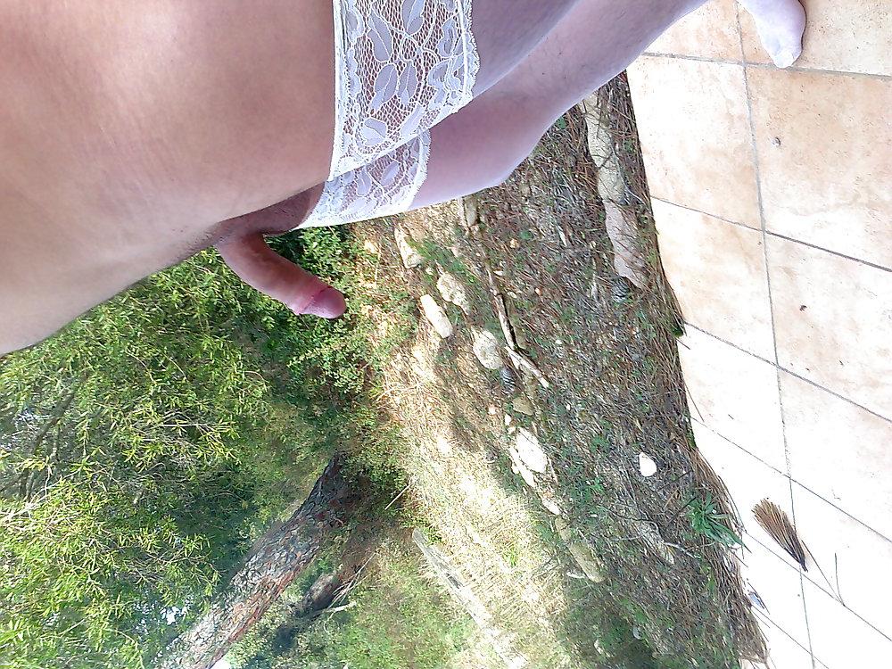 18P Stockings on public beach 2