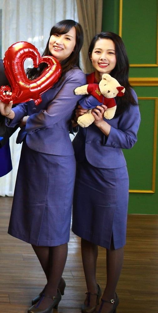 25P Flight Attendants in Pantyhose - #005 Air China Girls