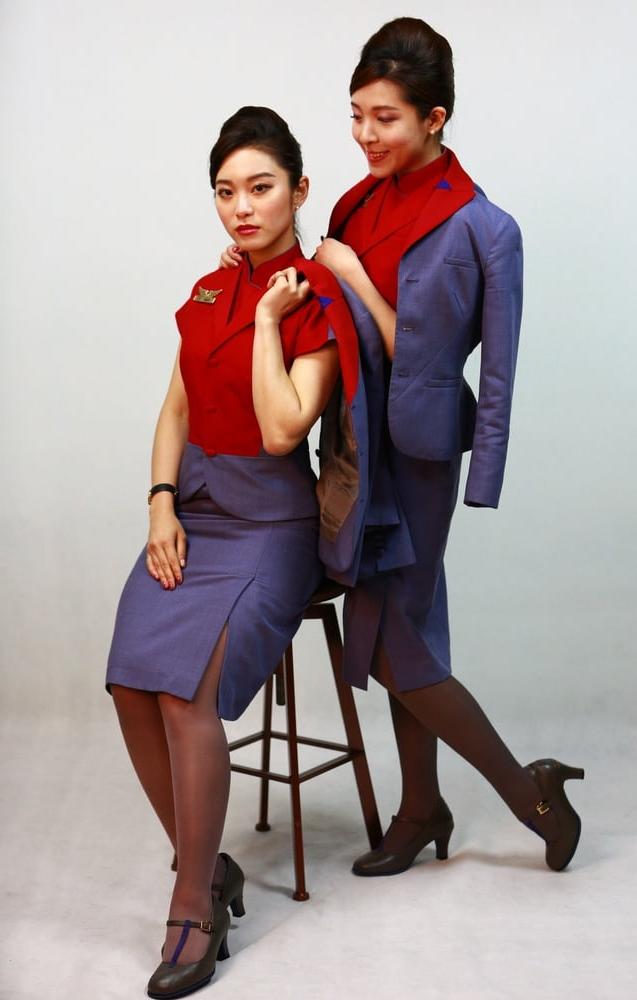 25P Flight Attendants in Pantyhose - #005 Air China Girls
