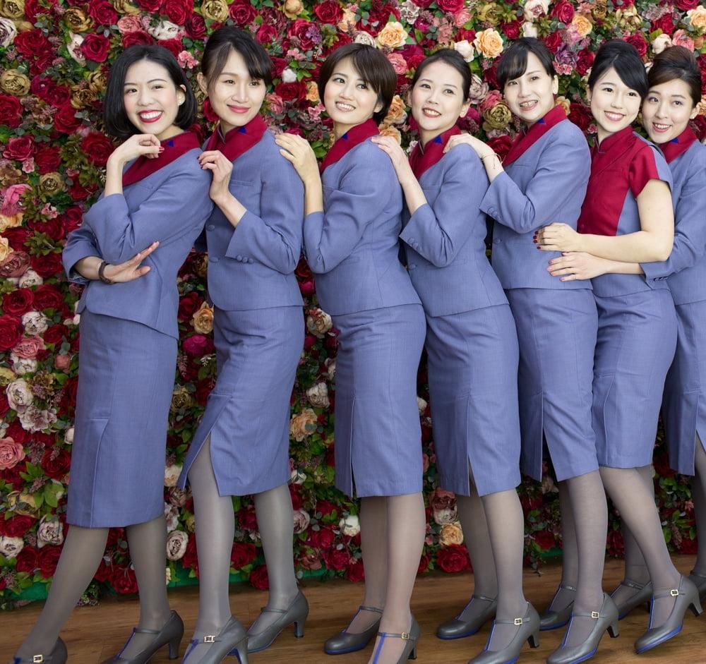 25P Flight Attendants in Pantyhose - #005 Air China Girls