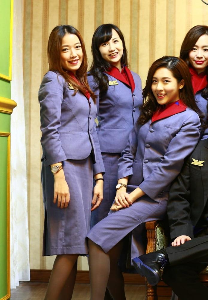 25P Flight Attendants in Pantyhose - #005 Air China Girls