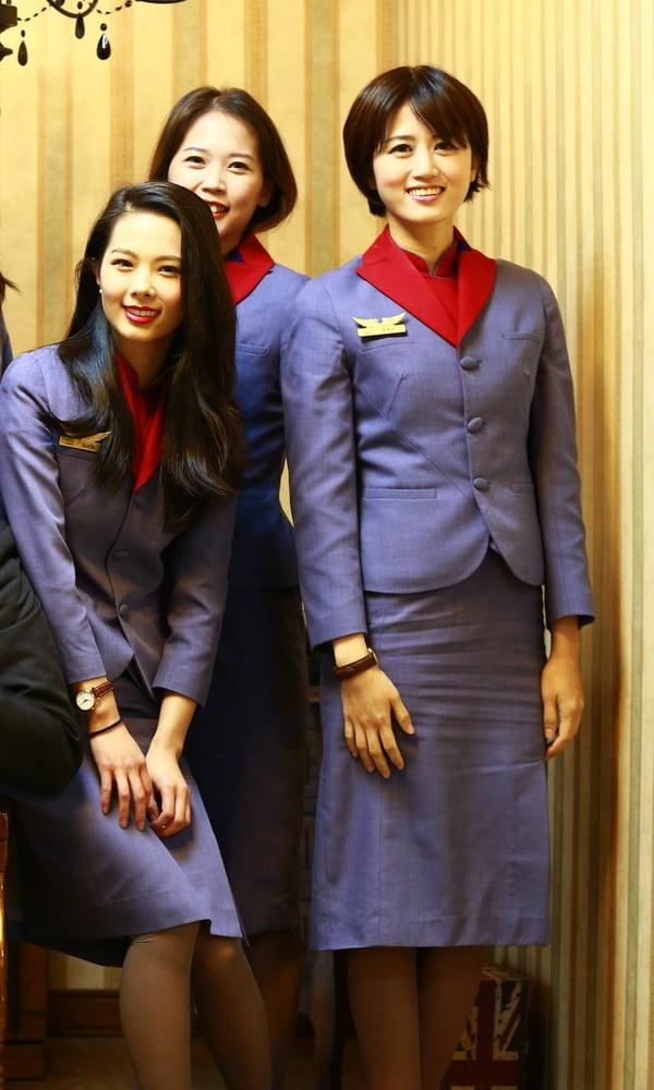 25P Flight Attendants in Pantyhose - #005 Air China Girls