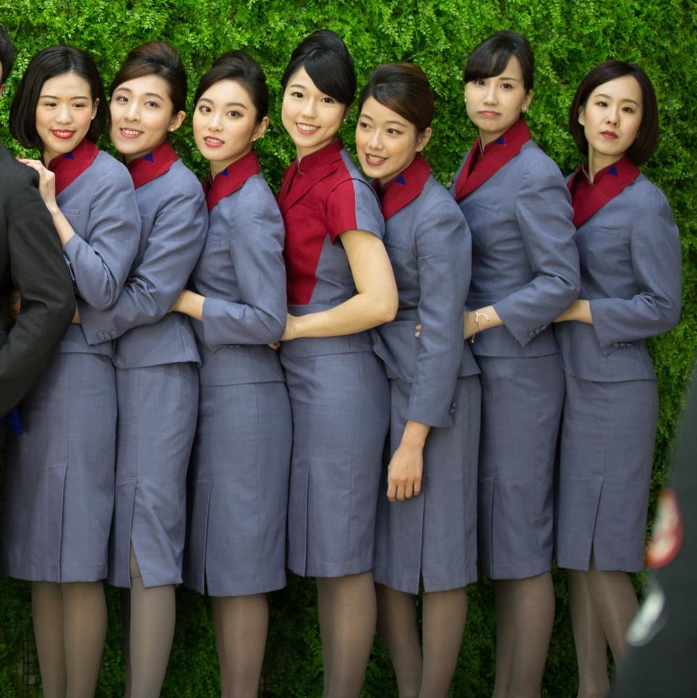 25P Flight Attendants in Pantyhose - #005 Air China Girls