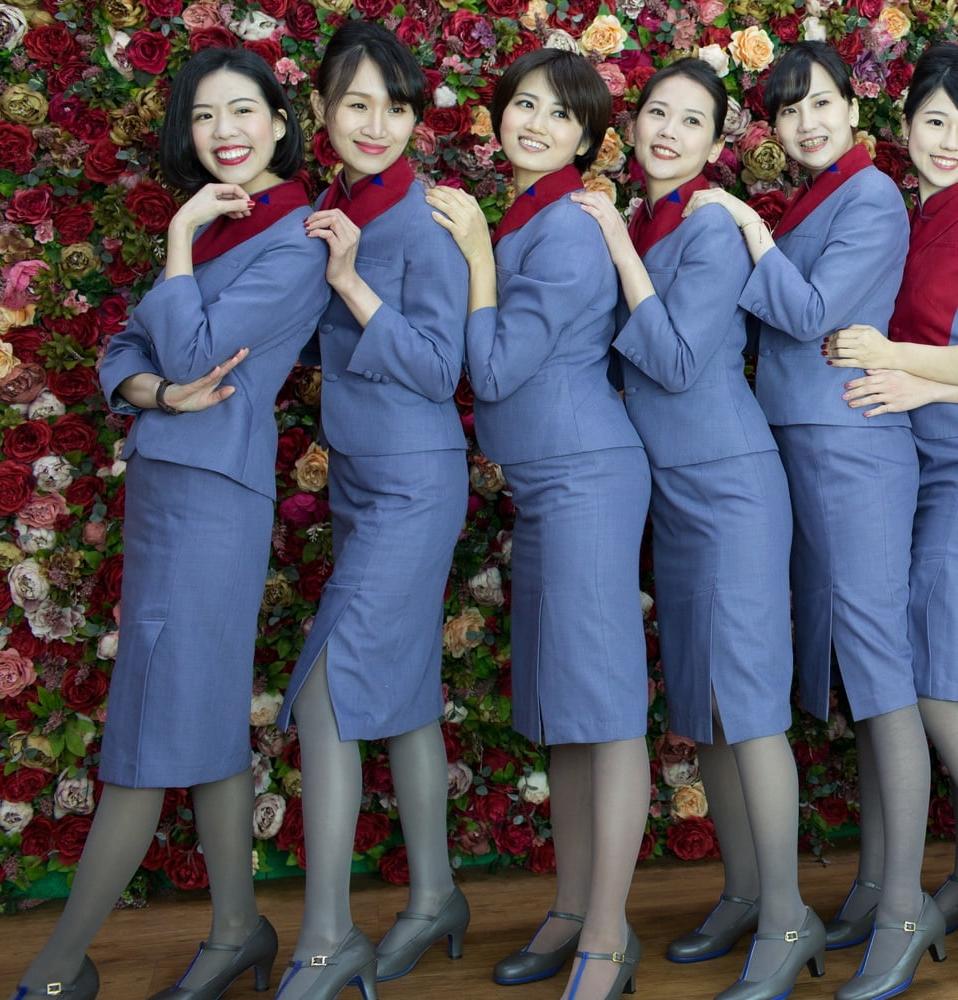 25P Flight Attendants in Pantyhose - #005 Air China Girls