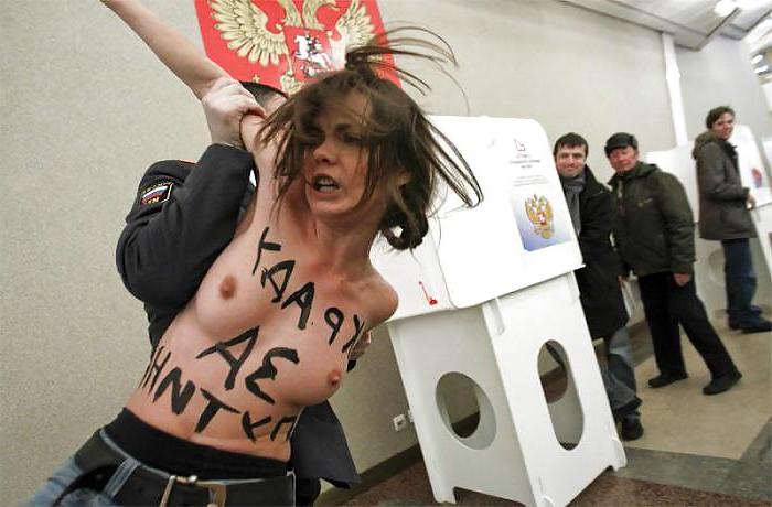 25P FEMEN - cool girls protest by public nudity - Part 3