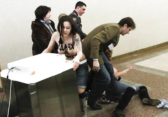 25P FEMEN - cool girls protest by public nudity - Part 3
