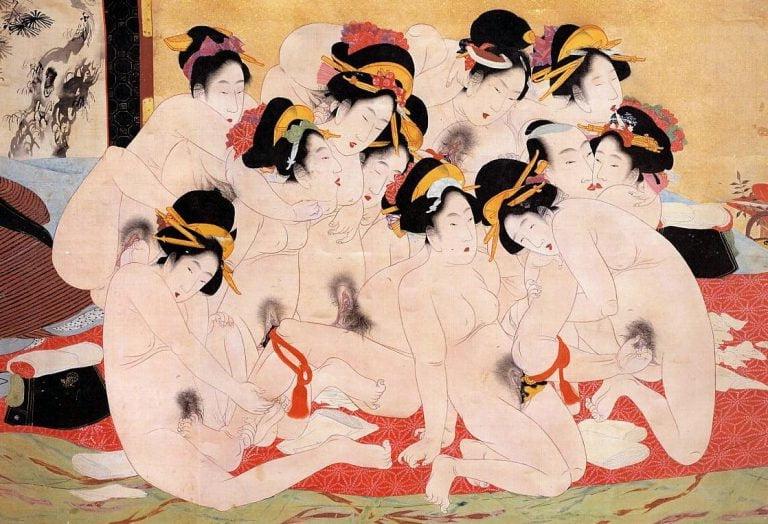 25P Japanese Drawings Shunga Art 5