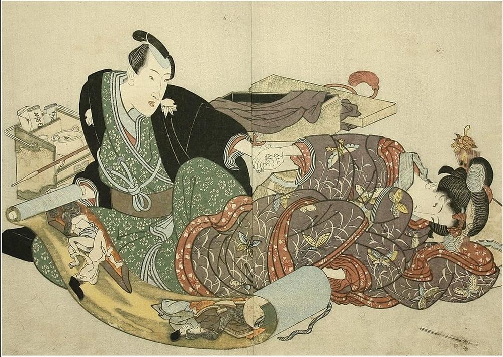 25P Japanese Drawings Shunga Art 6