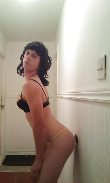 7P Gold thong wear me sexy ass