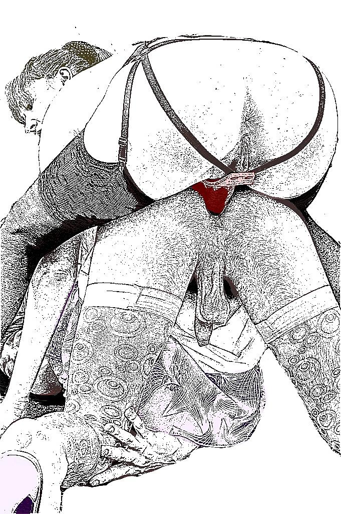 23P Thematic Drawn Porn Art 13 - Femdom Stap-on