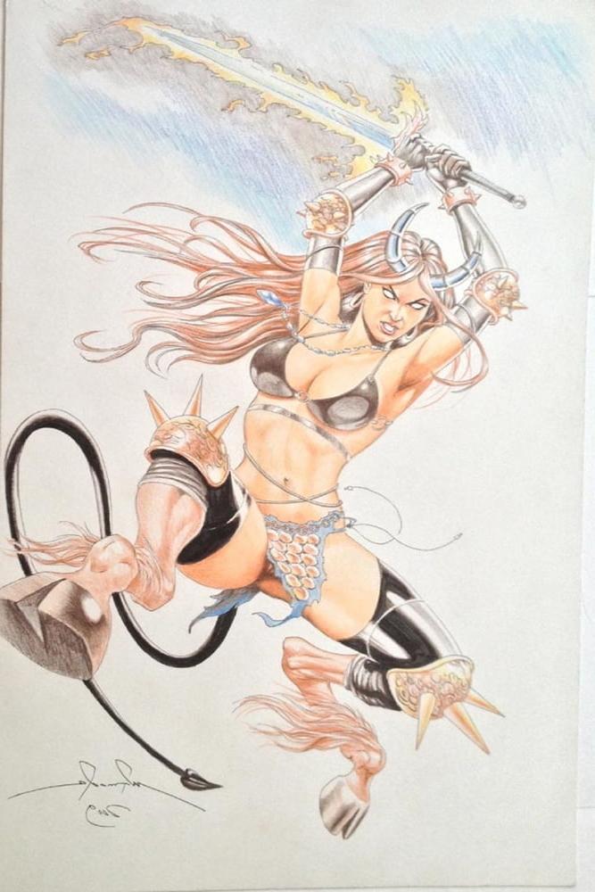 25P Fantasy Warrior Woman 55