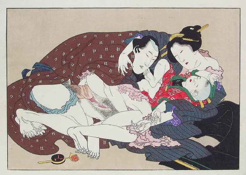 25P Japanese Shunga Art 5 - Utagawa School