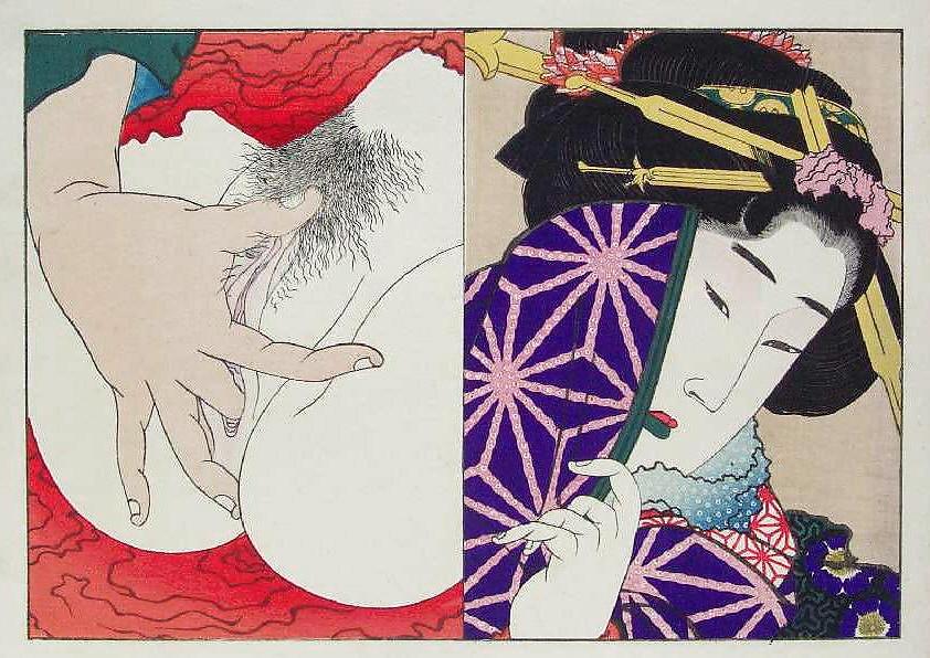 25P Japanese Shunga Art 5 - Utagawa School