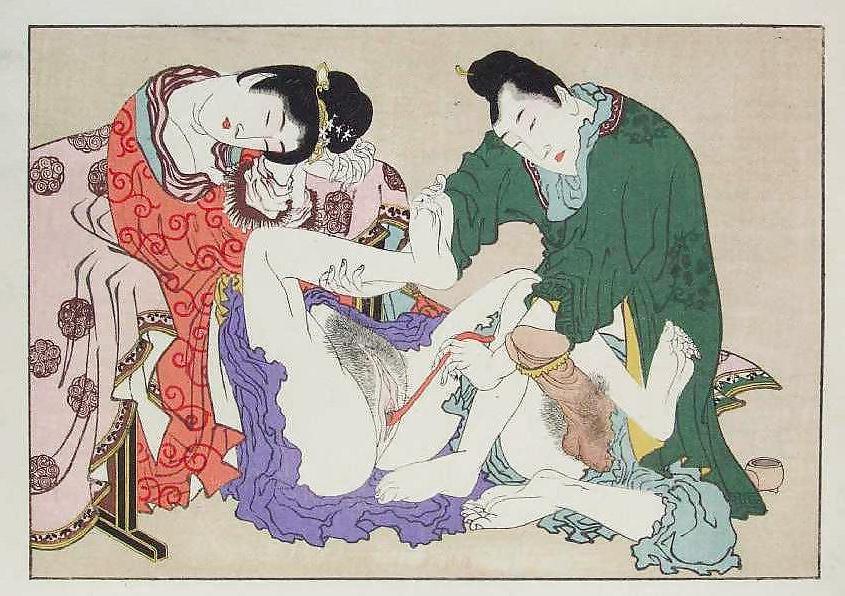 25P Japanese Shunga Art 5 - Utagawa School