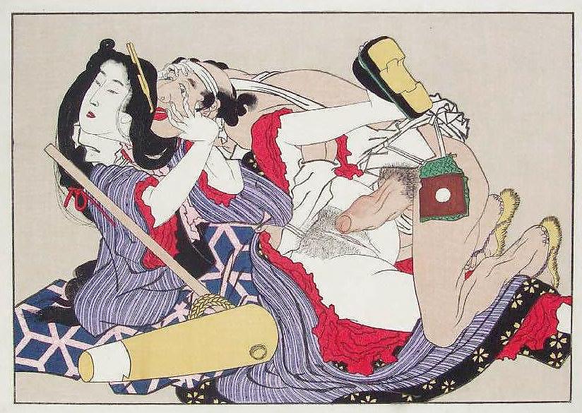 25P Japanese Shunga Art 5 - Utagawa School