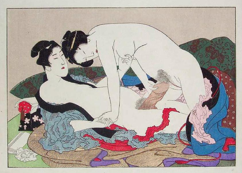 25P Japanese Shunga Art 5 - Utagawa School