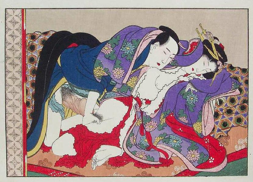 25P Japanese Shunga Art 5 - Utagawa School