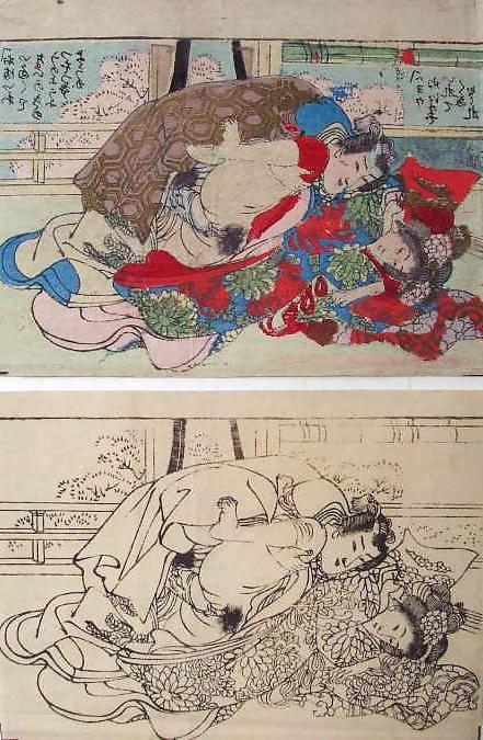25P Japanese Shunga Art 5 - Utagawa School