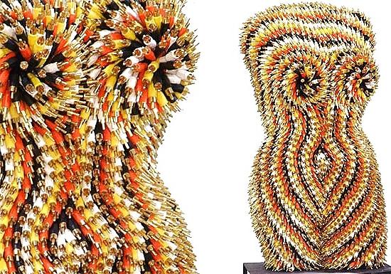 12P Female torsos made out of unusual materials