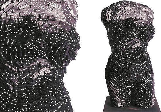 12P Female torsos made out of unusual materials
