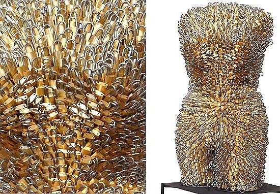 12P Female torsos made out of unusual materials