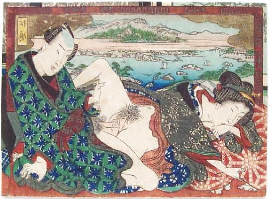 13P Japanese Shunga Art 7 - Toyokuni II aka Toyoshige