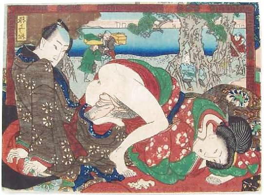 13P Japanese Shunga Art 7 - Toyokuni II aka Toyoshige