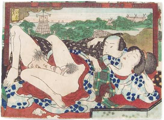 13P Japanese Shunga Art 7 - Toyokuni II aka Toyoshige