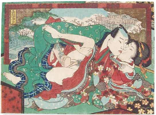 13P Japanese Shunga Art 7 - Toyokuni II aka Toyoshige