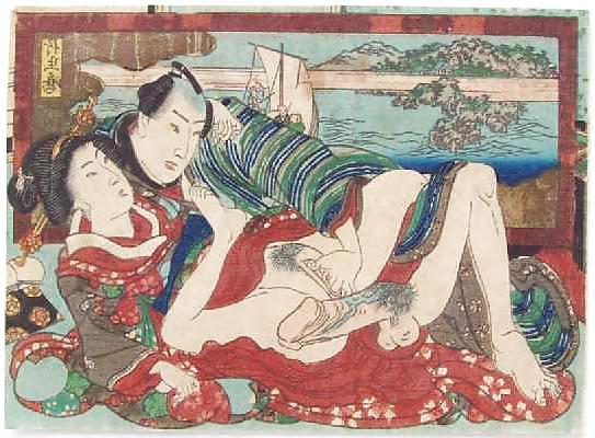 13P Japanese Shunga Art 7 - Toyokuni II aka Toyoshige