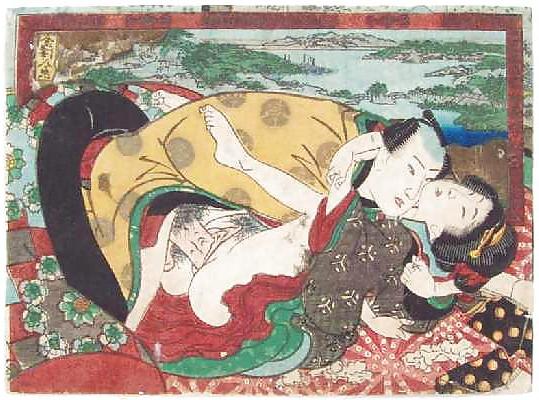 13P Japanese Shunga Art 7 - Toyokuni II aka Toyoshige