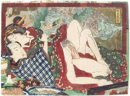 13P Japanese Shunga Art 7 - Toyokuni II aka Toyoshige