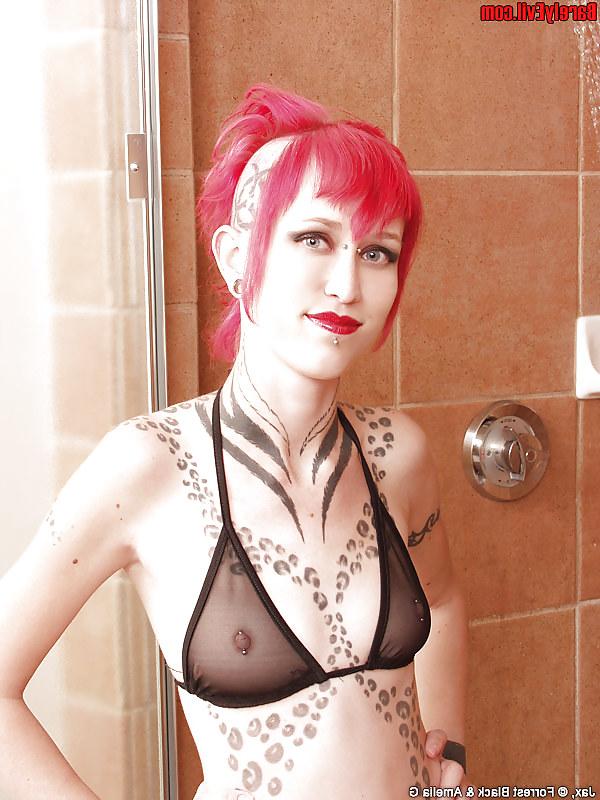 12P Punk Girl with Tattoos