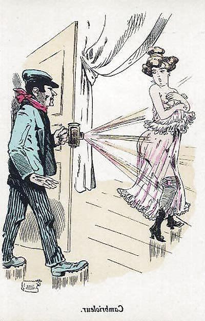 8P Thematic Drawn Ero Art 3 - French Postcards (1) c. 1900 