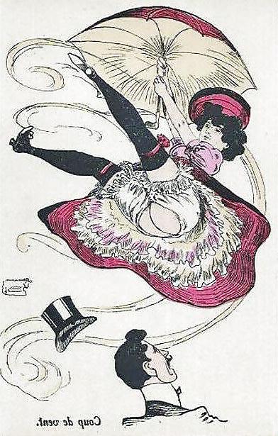 8P Thematic Drawn Ero Art 3 - French Postcards (1) c. 1900 