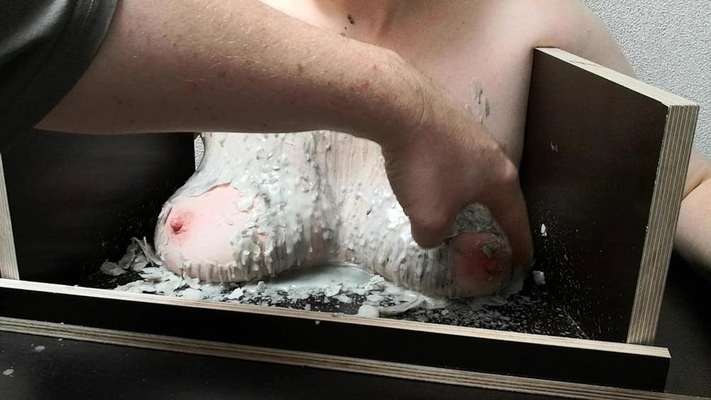 25P The tit torture device - extrem hot candle wax Part 2