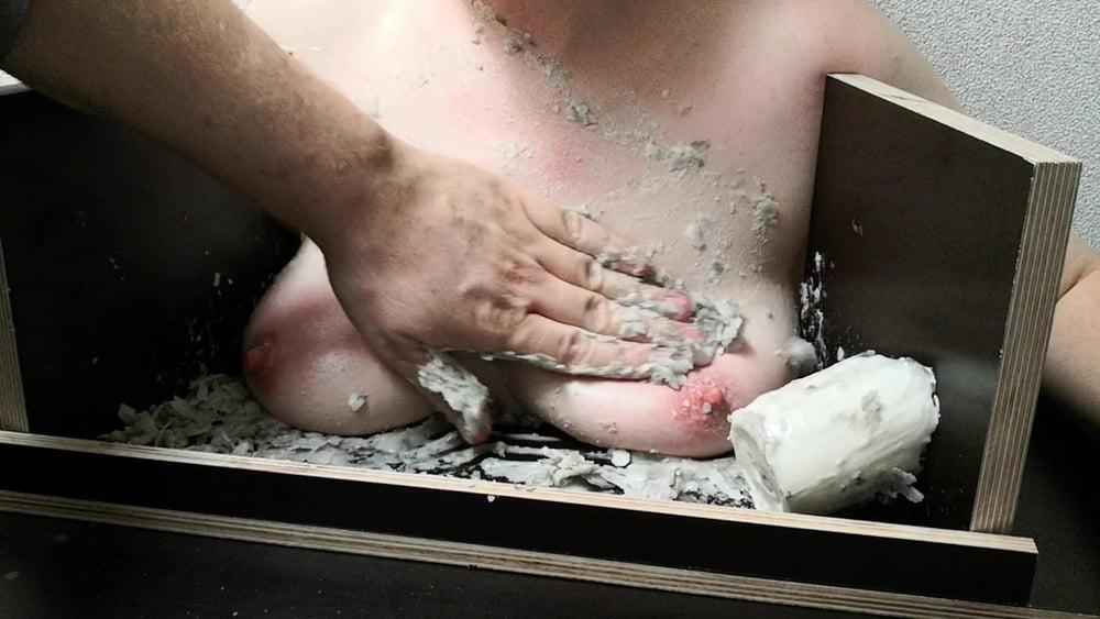 25P The tit torture device - extrem hot candle wax Part 2