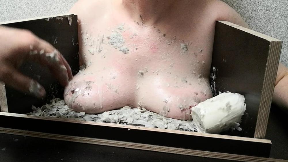 25P The tit torture device - extrem hot candle wax Part 2