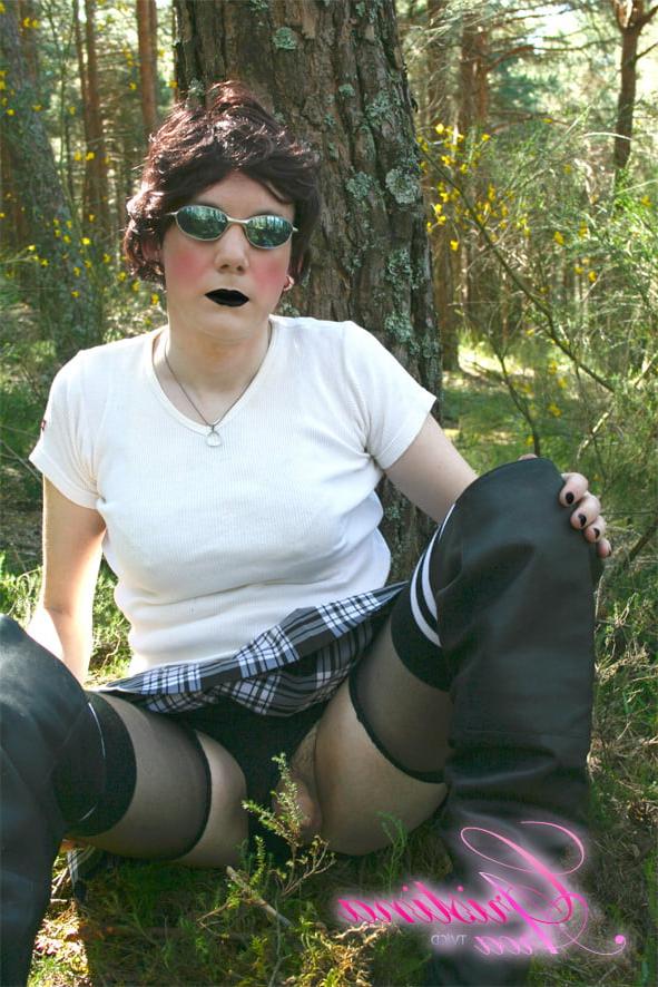 15P Sissy bitch exposed in the woods