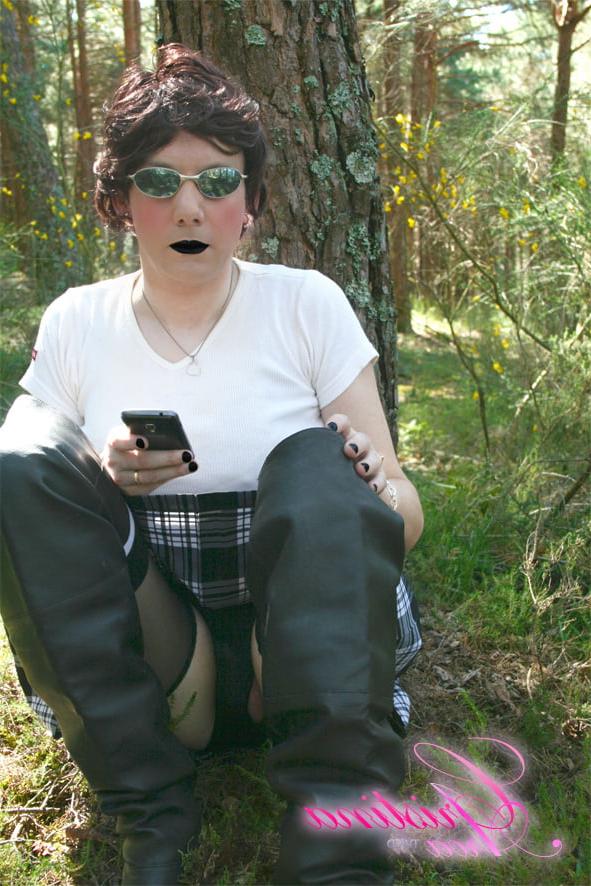 15P Sissy bitch exposed in the woods
