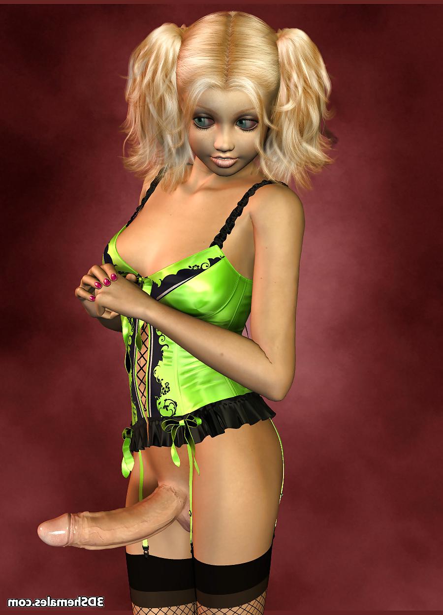 10P 3D Futunari Toon in Lingerie