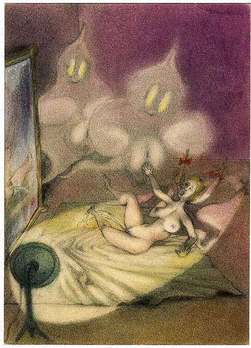 13P Painted EroPorn Art 29 - Artist N.N. (4) c. 1930 for raudy
