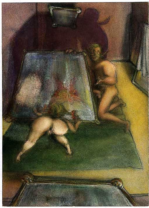 13P Painted EroPorn Art 29 - Artist N.N. (4) c. 1930 for raudy