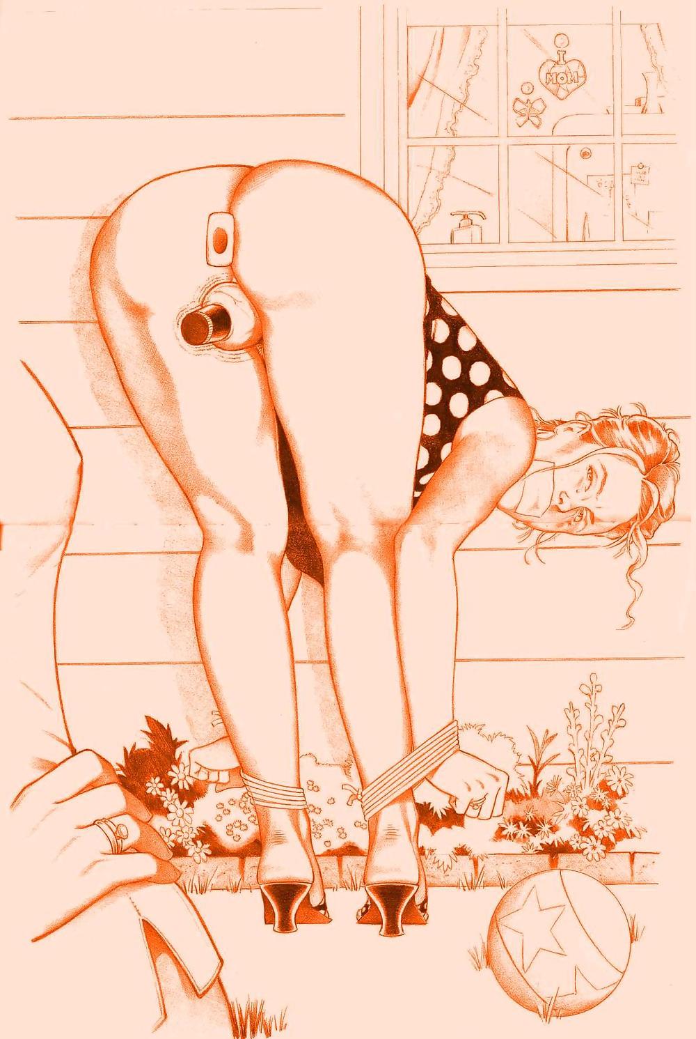 25P Sammlung gezeichneter Kunst von Ehefrauen und Müttern