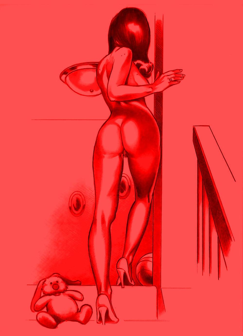 25P Sammlung gezeichneter Kunst von Ehefrauen und Müttern