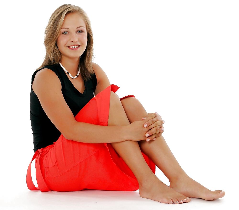 9P Biathlon star Magdalena Neuner cute feet