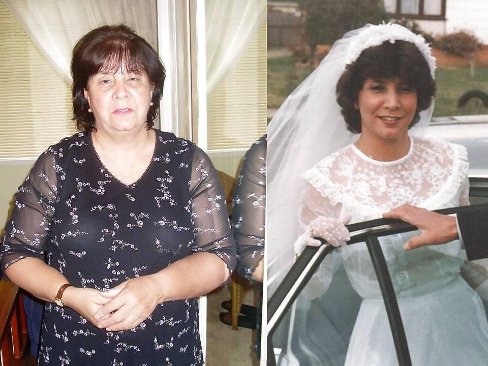 5P Slut bride now and before