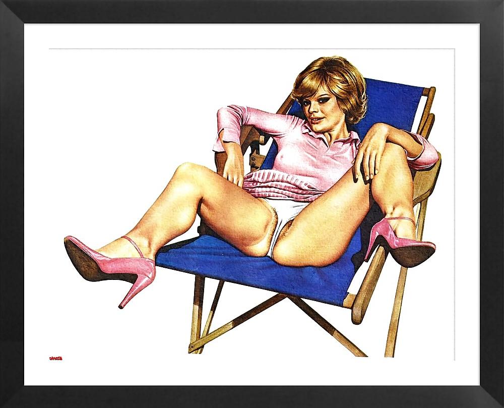 5P Hairy pussy art